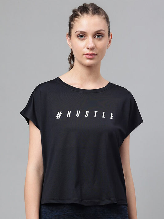 MKH Typography Printed Extended Sleeves Dri-FIT Relaxed Fit T-shirt - Swadesiicart