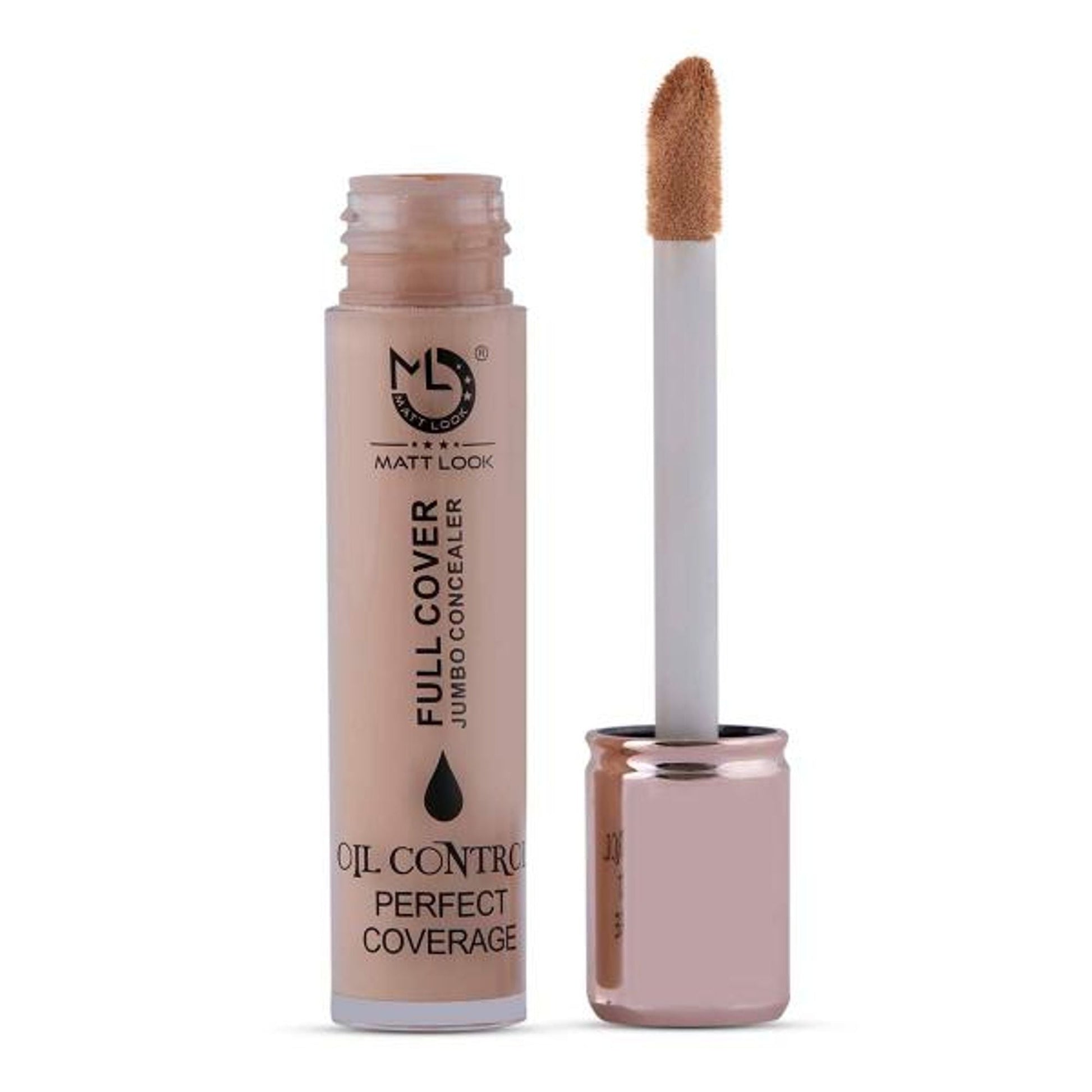 Matt Look Full Cover Jumbo Oil Control Perfect Coverage Concealer - Natural - Swadesiicart