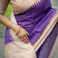 Vishnu Weaves Women's Purple Tussar Silk Woven Saree with Blouse - Swadesiicart