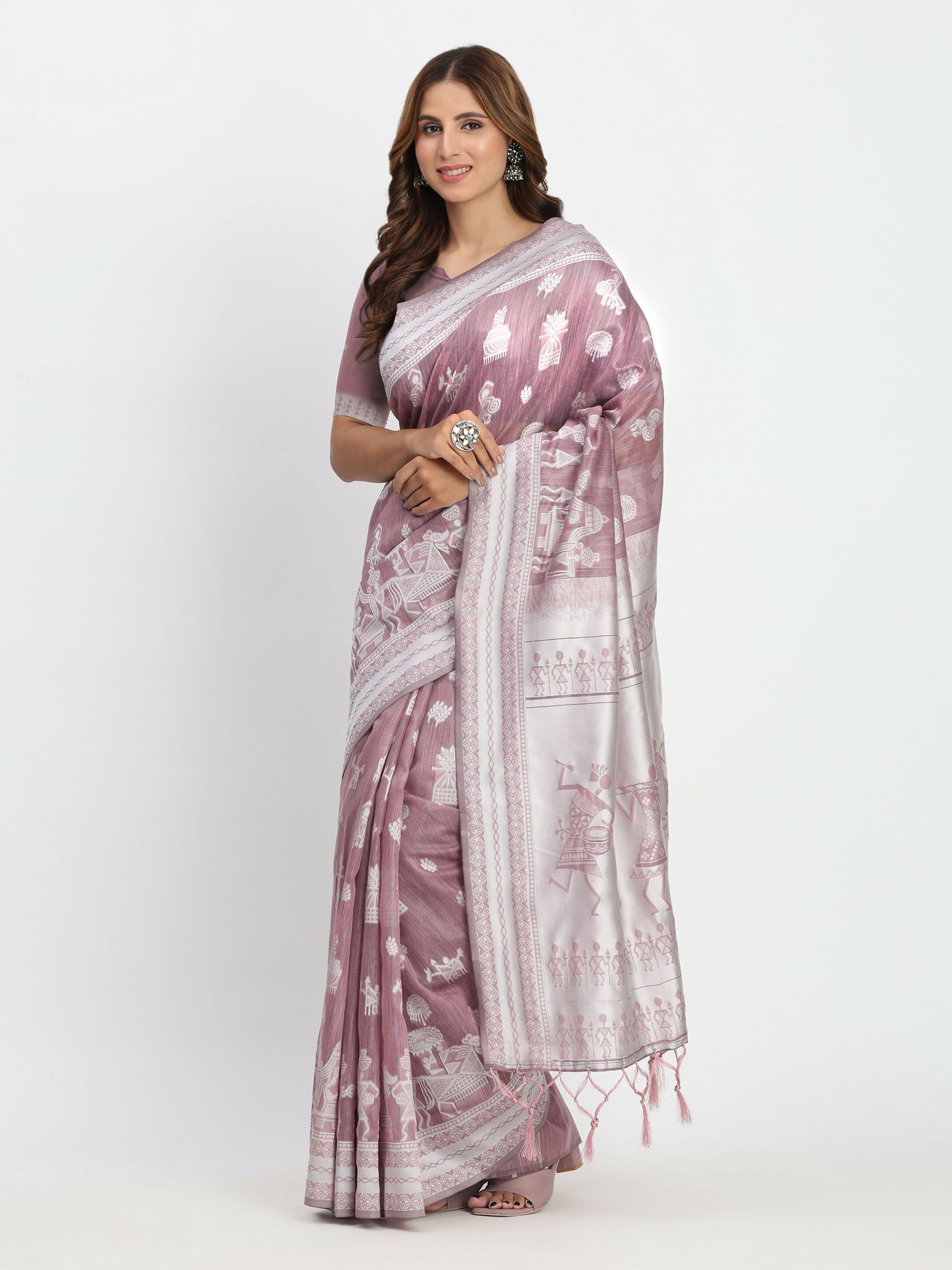 Shree Shyam Fashion Linen Cotton Sea Green Saree