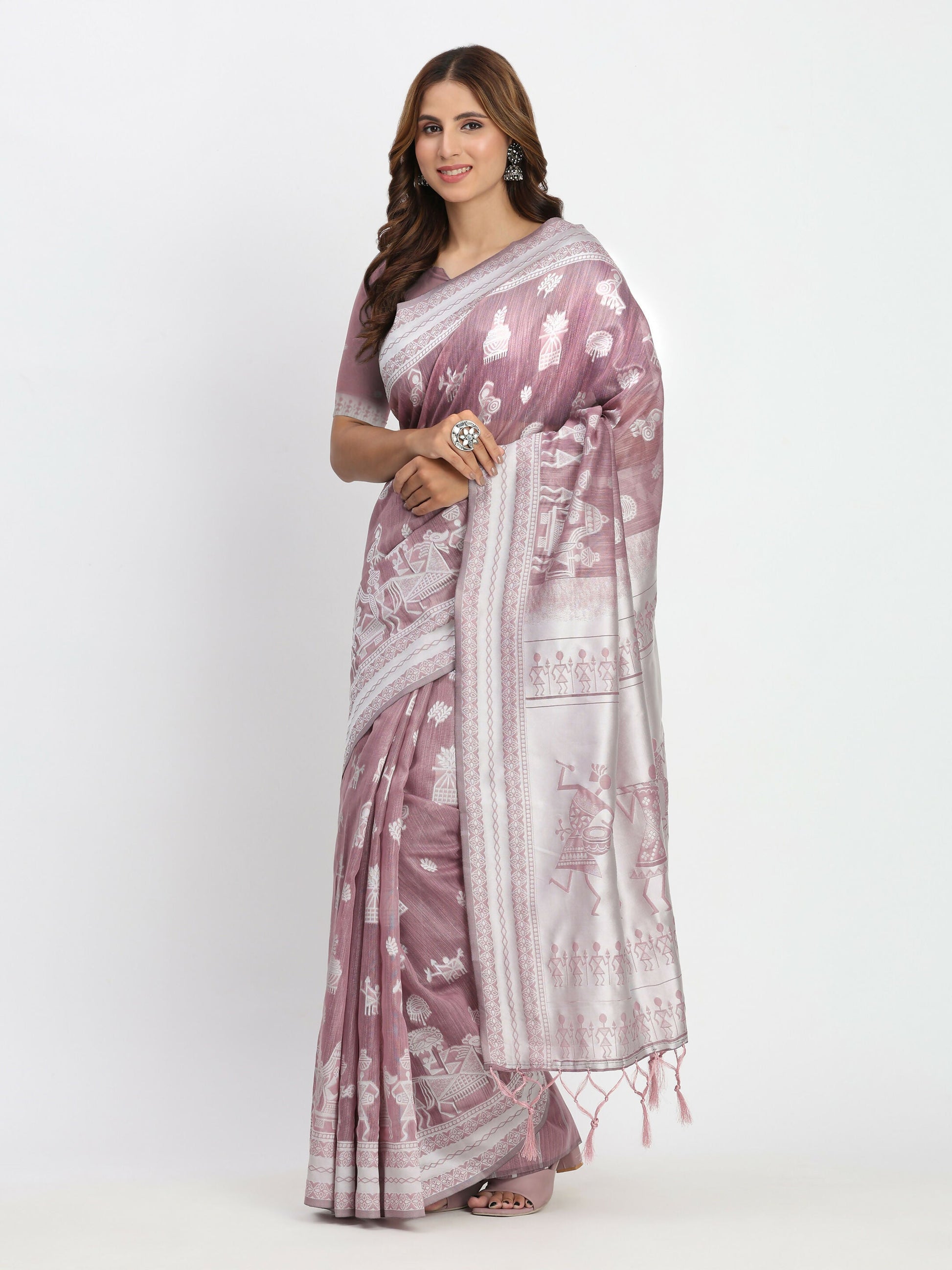 Shree Shyam Fashion Linen Cotton Sea Green Saree