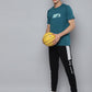 Alcis Men Teal Printed Slim Fit Running T-shirt | Swadesiicart