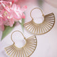 NVR Women Golden Hoop Earrings - Swadesiicart