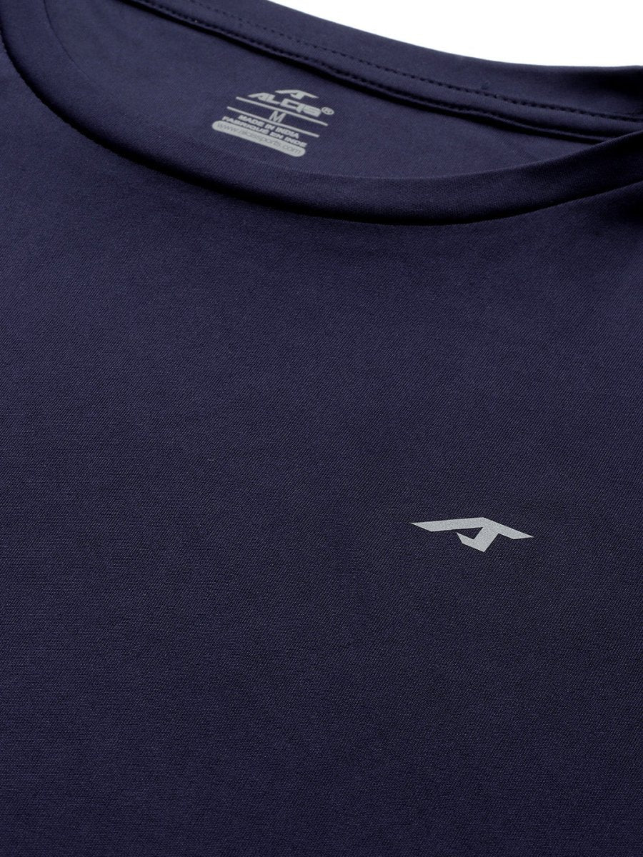 Alcis Anti Static Applique Slim Fit Running T-shirt | Swadesiicart