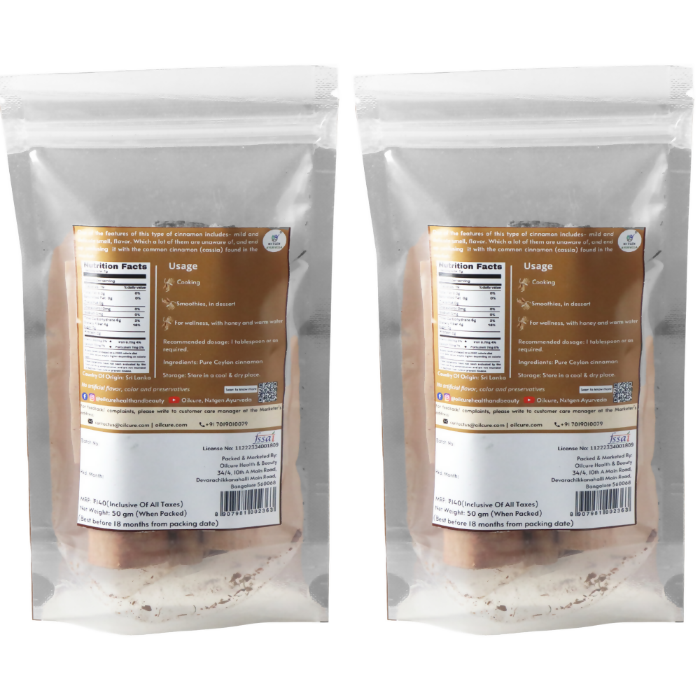 Nxtgen Ayurveda Ceylon Cinnamon Sticks - Swadesiicart