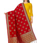 Mimosa Women's Banarasi Art Silk Floral Maroon Dupatta (Free Size) | Swadesiicart