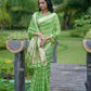 Vishnu Weaves Women's Green Organza Silk Zari Woven Saree with Blouse - Swadesiicart