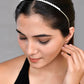 VOJ Silver Plated AD Studded Hairband | Swadesiicart
