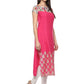 Ahalyaa Women's Pink Chanderi Printed Kurta | Swadesiicart