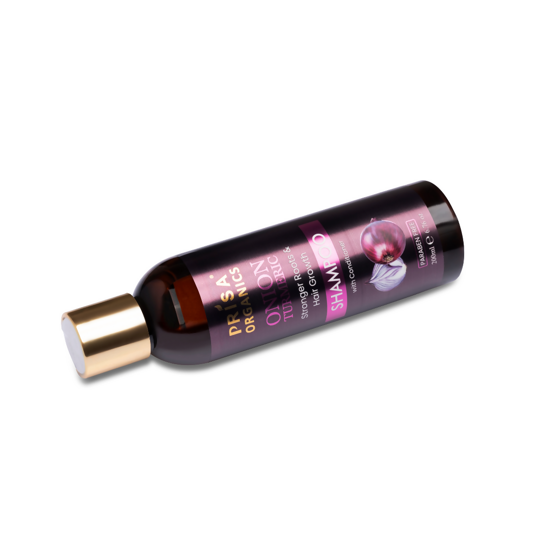 Prisa Organics Onion & Turmeric Shampoo - Swadesiicart