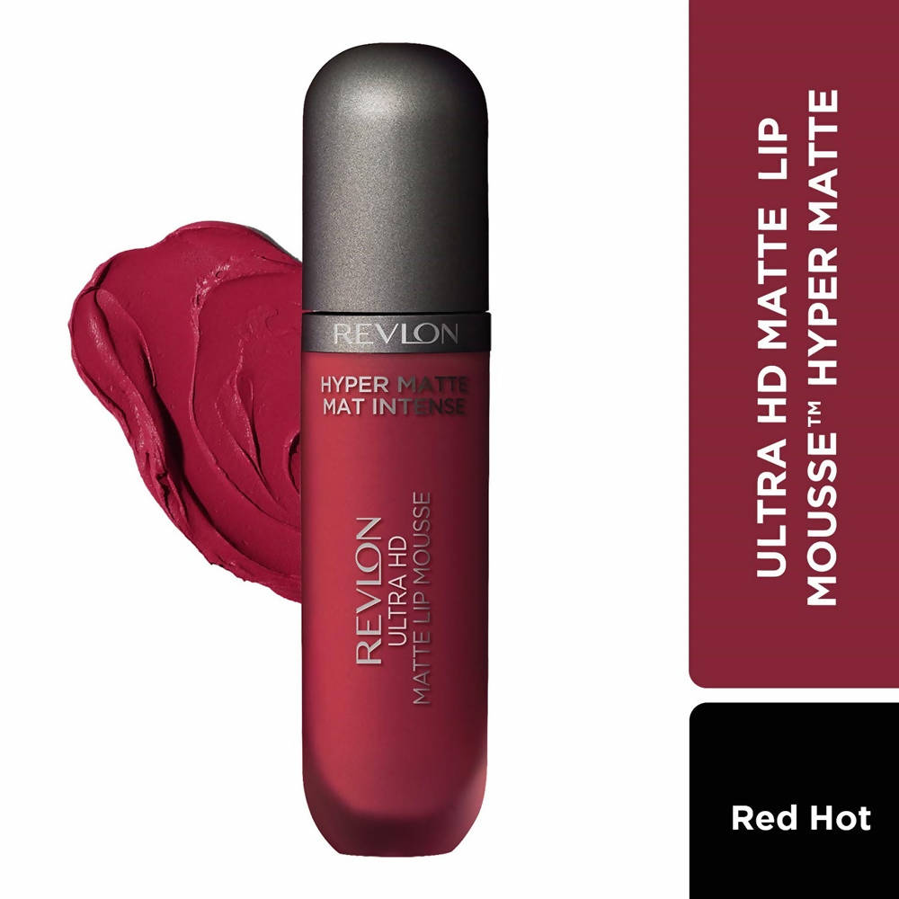 Revlon Hyper Matte Mat Intense Ultra Hd Matte Lip Mousse - Red Hot - Swadesiicart