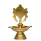 eCraftIndia Gold-Toned Chakra Handcrafted Brass Diya With 5 wicks | Swadesiicart