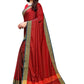 Vamika Banarasi Jacquard Weaving Red Color Saree | Swadesiicart