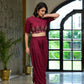 Juniper Women's Rust Thread Embroidered Rayon Top & Dhoti Pant Set - Swadesiicart