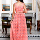 Miravan Women's Peach Animal Print Round Neck Top With Side Slit Skirt Co-Ord Set - Swadesiicart