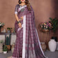 Aastha Fashion Lavender Linen Weaving Saree