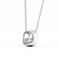 Cauer Elegant 14K White Gold Plated Moissanite Pendant Necklace | Swadesiicart