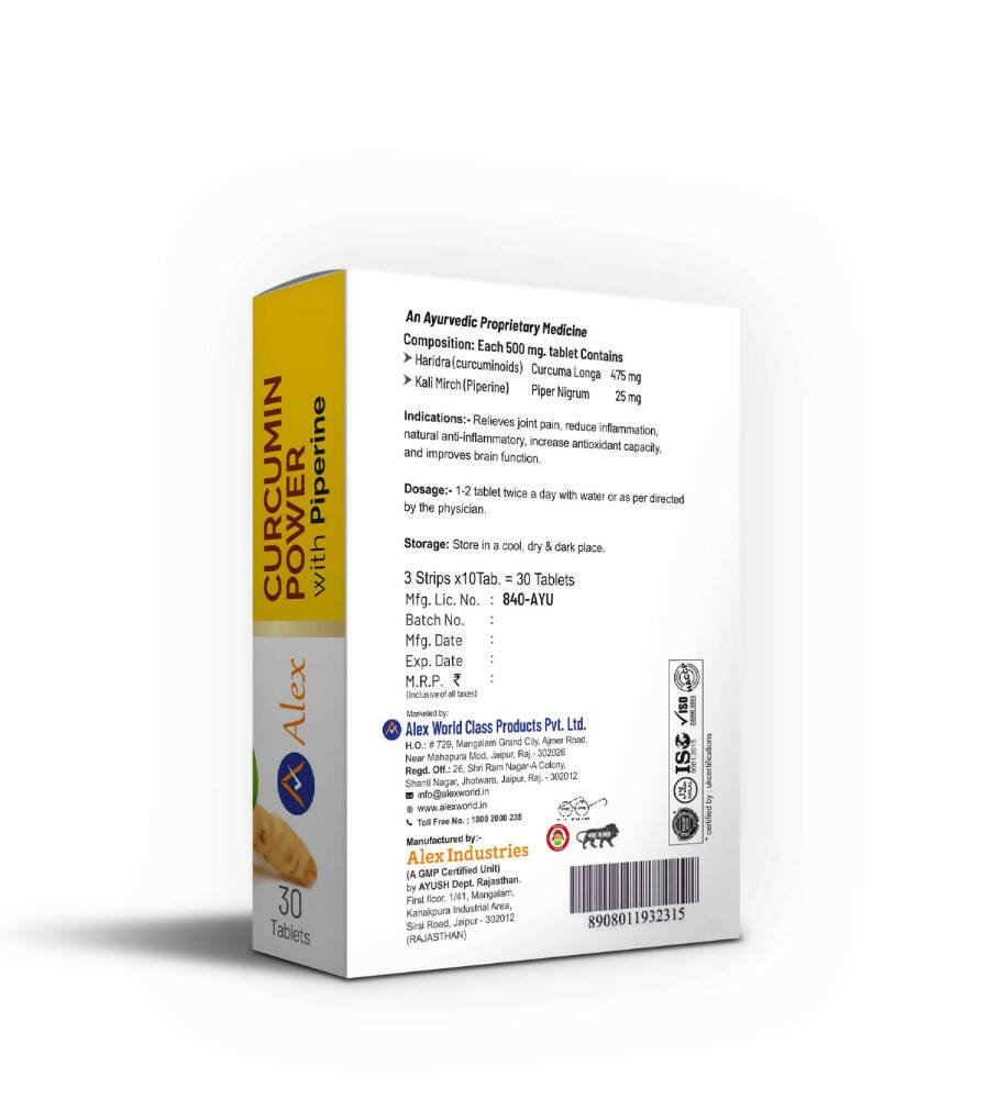 Alex Curcumin Power Tablets - Swadesiicart