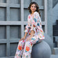 Women's Partywear Designer White & Multi Muslin co-ord set - Stylishta - Swadesiicart