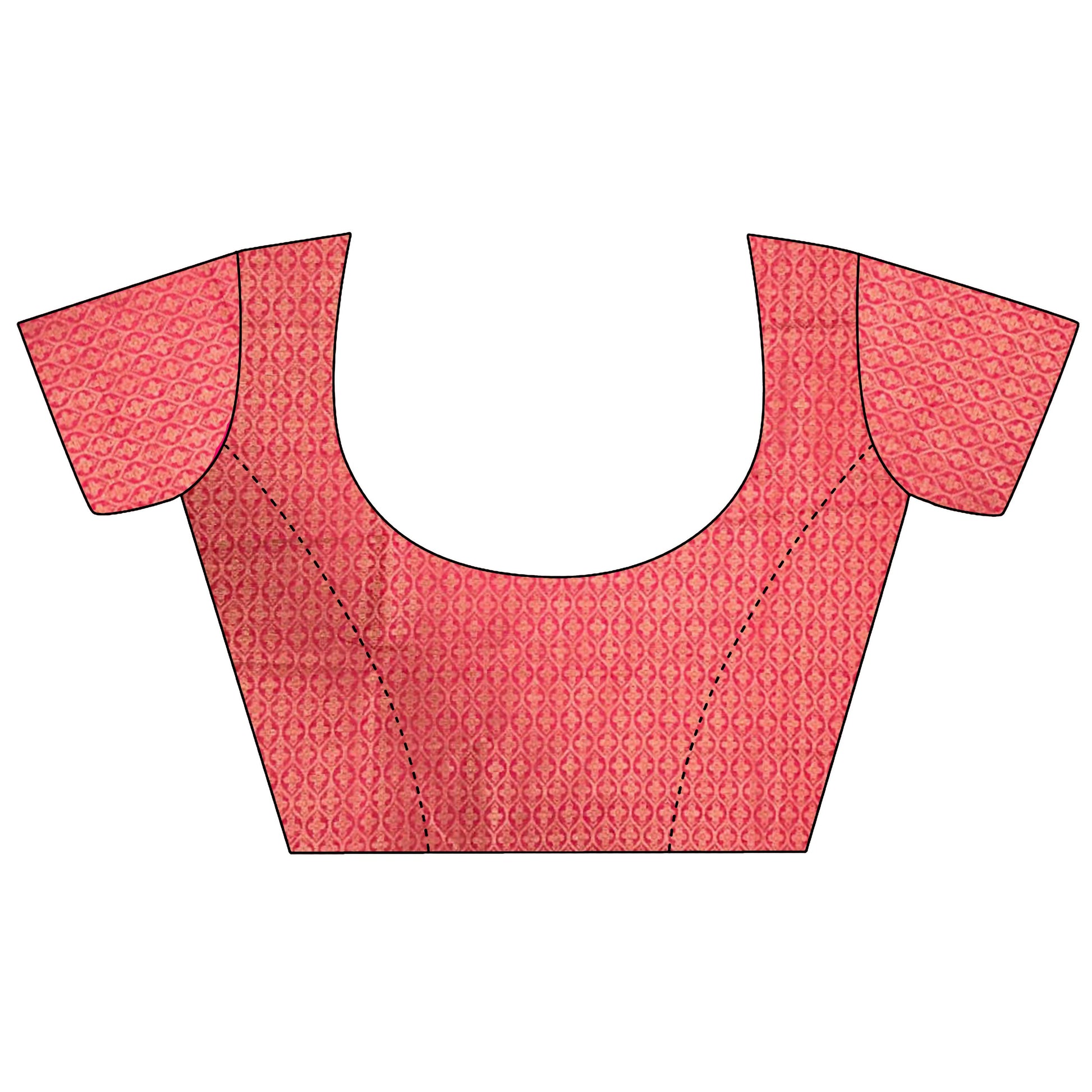 Joban Fashion Hot Pink Banarasi Soft Lichi Silk Checks & Woven Saree | Swadesiicart