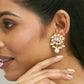 Nuyug 22K Gold-Plated Elegant MOP Studded Ethnic Pearl Drop Stud Earrings | Swadesiicart