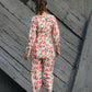 Women's Partywear Designer White & Multi Muslin co-ord set - Stylishta - Swadesiicart