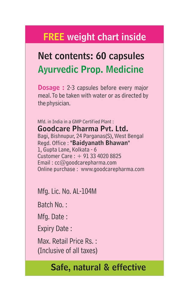 Goodcare Ezi Slim Plus Capsules | Swadesiicart