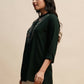 Dark Green Rayon Embroidered Top - Tarini - Swadesiicart