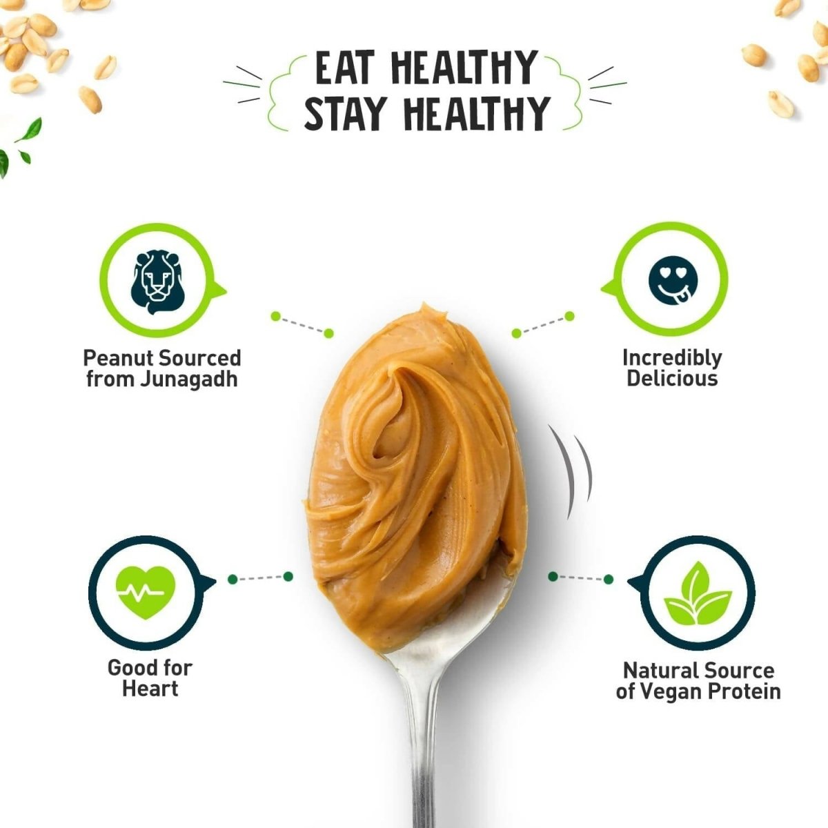 Alpino Natural Peanut Butter Powder Unsweetened - Swadesiicart