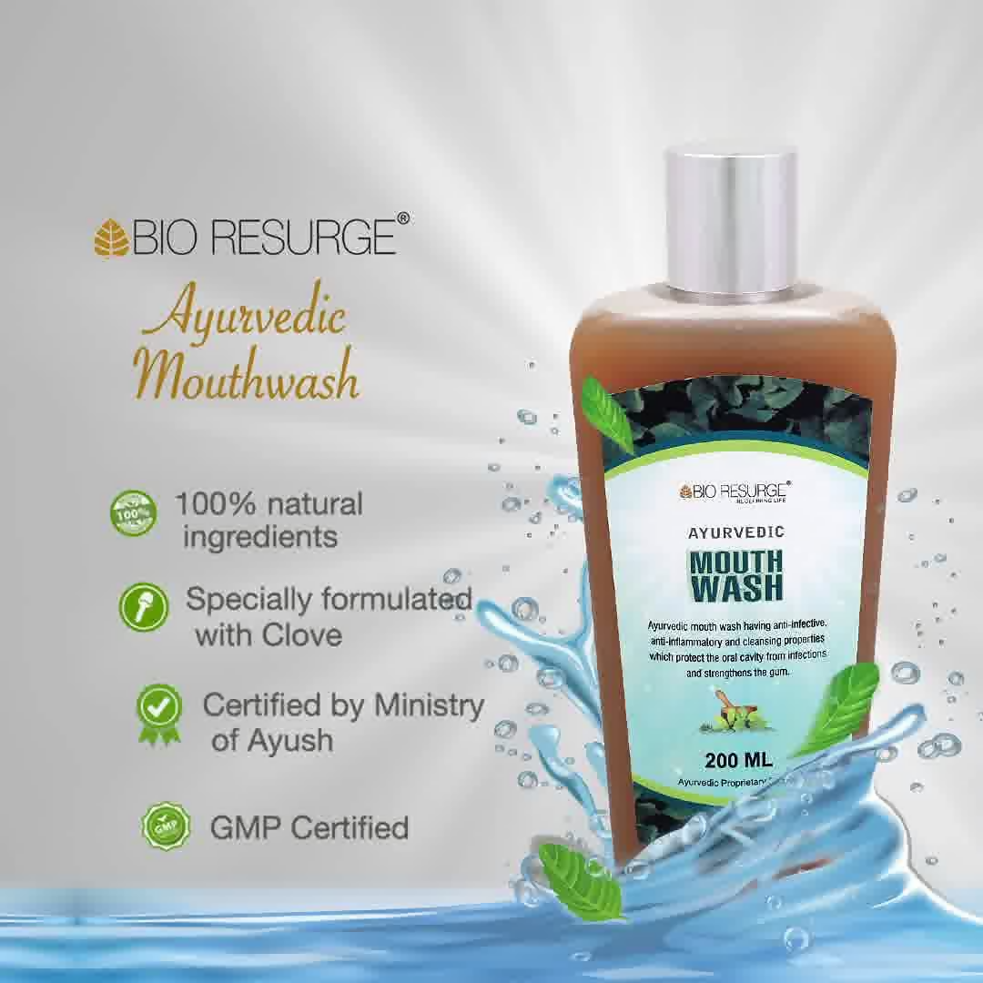 Bio Resurge Life Ayurvedic Mouth Wash | Swadesiicart