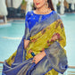 Exclusive Collection Wedding Green Blue Collection Banarasi Silk Saree With Rich Pallu - Swadesiicart