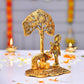 Ascension Designer Metal Cow Calf and Krishna Idol - Swadesiicart