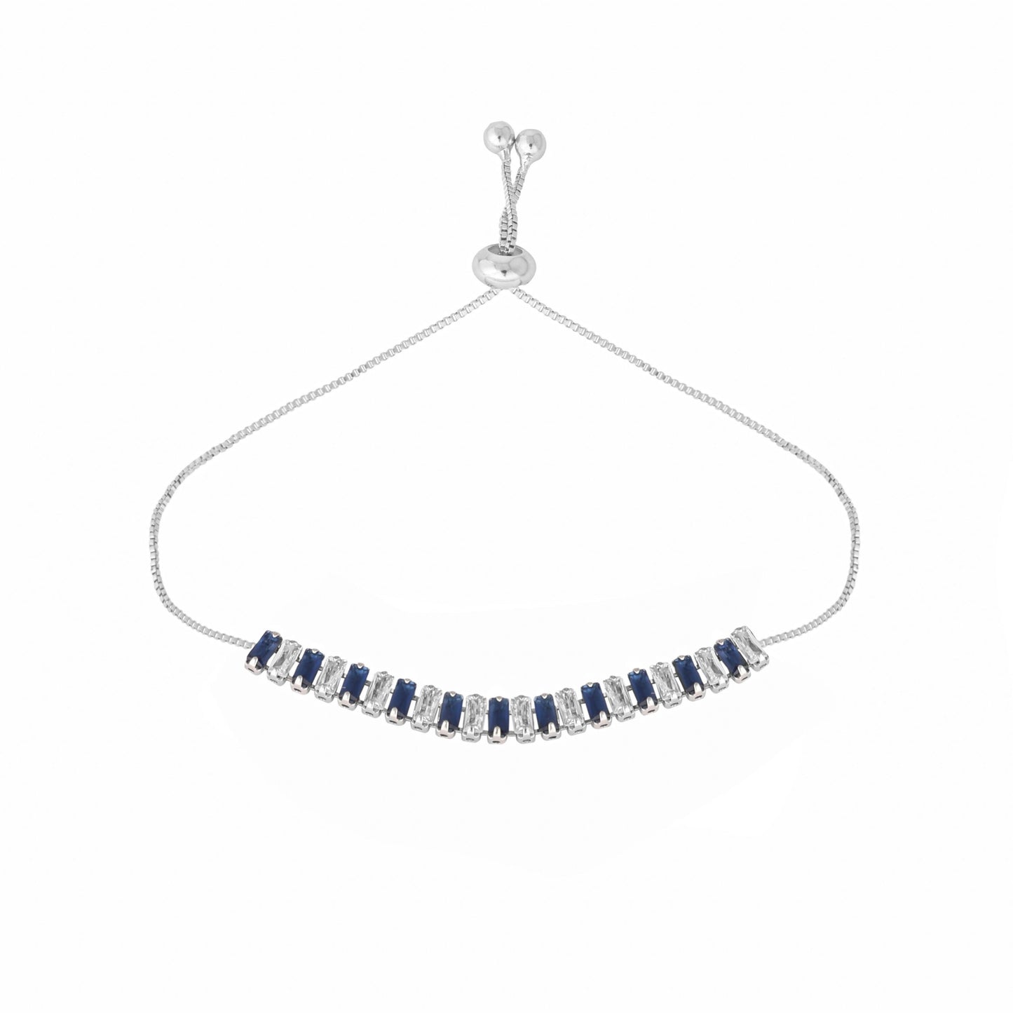 Nuyug Blue Emerald Radiance Anti Tarnish Bracelet | Swadesiicart