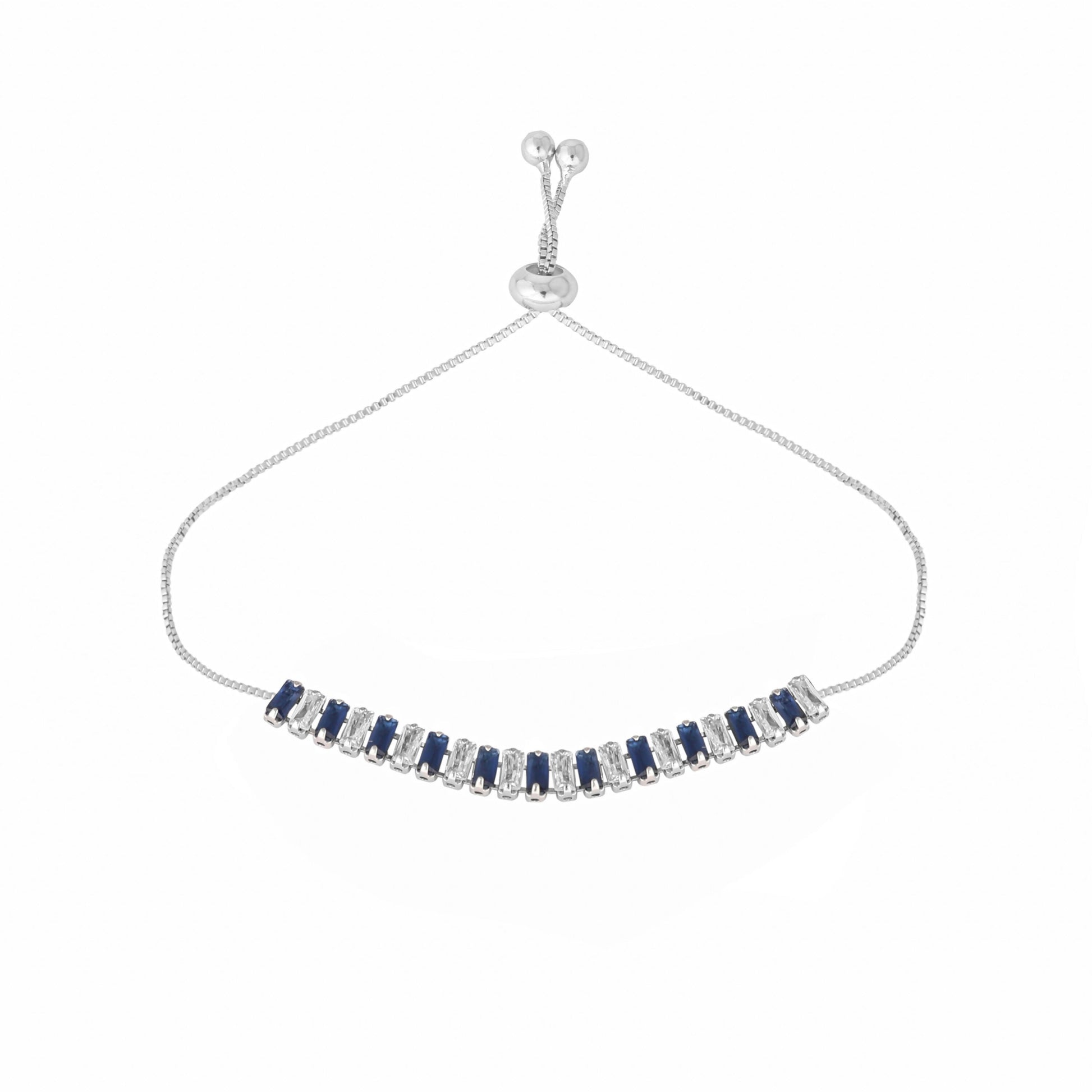 Nuyug Blue Emerald Radiance Anti Tarnish Bracelet | Swadesiicart