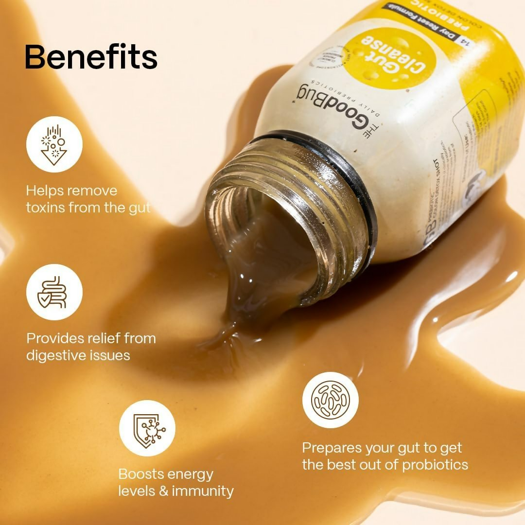 The Good Bug Gut Cleanse - 14 Prebiotic Colon Detox Shots (70ml Each) | Swadesiicart