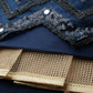 House of Panchhi Navy Blue Net Semi Stitched Coding, Sequins and Mirror work Lehenga Choli | Swadesiicart