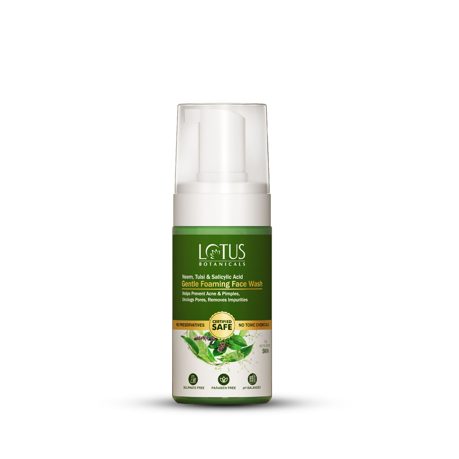 Lotus Botanicals Neem, Tulsi & Salicylic Acid Gentle Foaming Face Wash | Swadesiicart