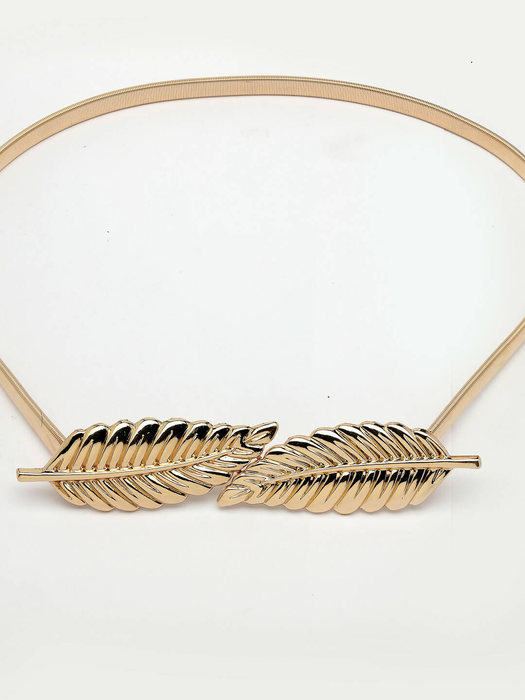 NVR Women Circular Gold-Polished Stretchable Metal Belt | Swadesiicart