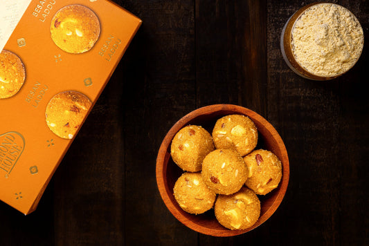 Almond House Besan Laddu (MAP) - Swadesiicart