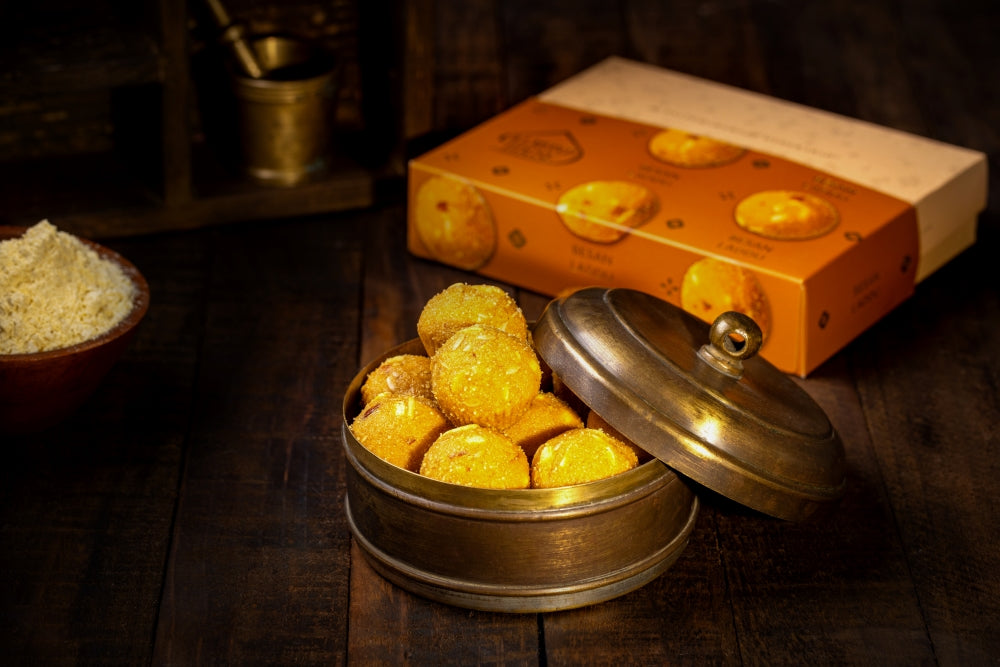 Almond House Besan Laddu (MAP) - Swadesiicart