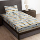 Story@home Arena Cream-Coloured & Grey Printed 180 TC Bedsheet & Pillow Covers - Swadesiicart
