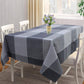 Airwill 100% Cotton Checkered Pattern 4 Seater Square Table Cover - Black & Grey