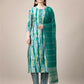 Jyoti Fashion Women's Teal Rayon Print with Embroidery & Fancy Lace Work Kurta with Trouser & Dupatta | Swadesiicart