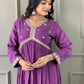 Partywear Designer BSY Viscose Purple Stitched Suit With Dupatta - Tanisha | Swadesiicart