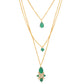 Nuyug 18k Trio Pendant Gold Anti Tarnish Necklace | Swadesiicart