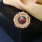 NVR Women's Traditional Ethnic Kundan Meenakari Gold-Polished Ajustable Finger Ring | Swadesiicart