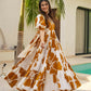 Aayaa Designer Cambric Cotton Printed Full Flaired Gown - Multi Color