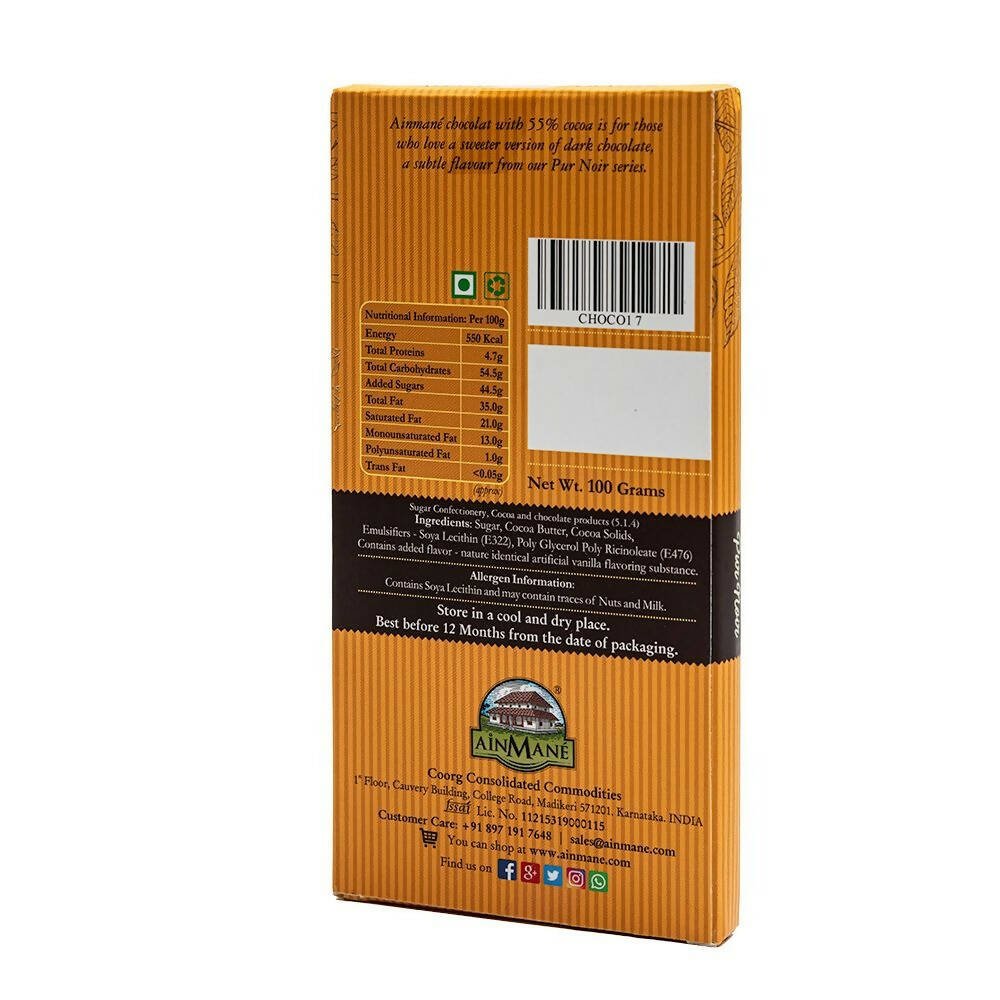 Ainmane Pur Noir Dark Chocolate - Swadesiicart