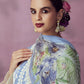 Pretty Blue Muslin Cotton Printed Trendy Salwar Kurta Set - Emponline | Swadesiicart