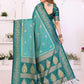 Aastha Fashion Aqua South Soft Silk Zari Weaving Saree
